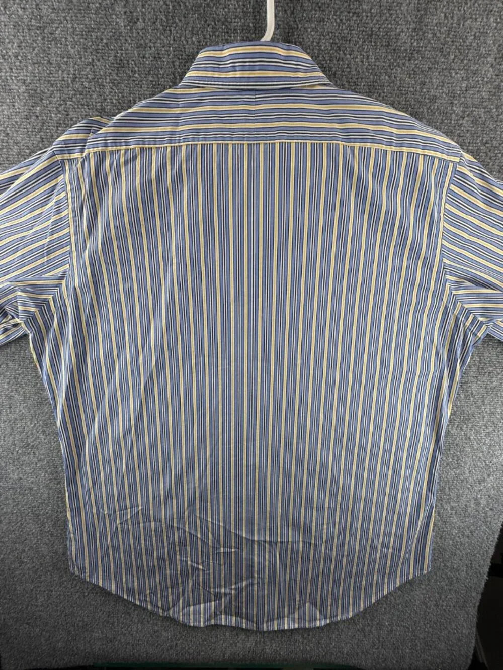 Polo Ralph Lauren Andrew Classic Fit 16 32/33 Button Up Blue Yellow Striped